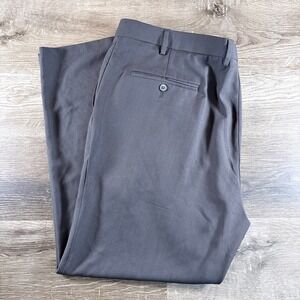 Haggar Straight Fit Men's Slacks Dark Gray Size 46 x 30